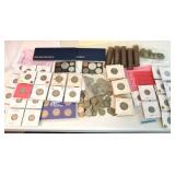 US coin lot: 95 Buffalo nickels, 25 V nickels,