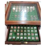 US state quarter set with case,