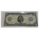 1914 $5 FRN blue seal
