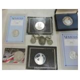 US coin lot: Peace dollar, Walking Liberty half,