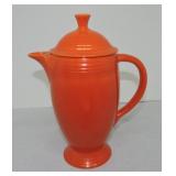 Vintage Fiesta coffee pot, red, nick to finial
