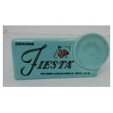 Fiesta Post 86 shelf sign, turquoise