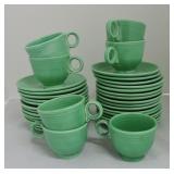 Vintage Fiesta cup & saucer group,