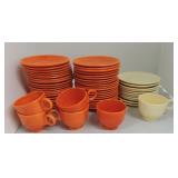 Vintage Fiesta cup & saucer group,