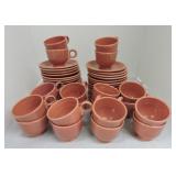 Vintage Fiesta cup & saucer group,