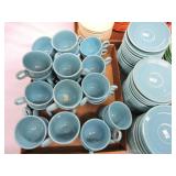 Vintage Fiesta cup & saucer group,