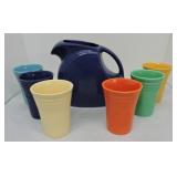 Vintage Fiesta 7 piece water set with all