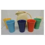 Vintage Fiesta 7 piece water set with all