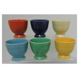 Vintage Fiesta egg cup group, all 6 original