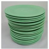 Vintage Fiesta 9" plate group, 20 green, some