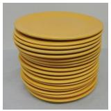 Vintage Fiesta 9" plate group, 19 yellow, some