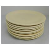 Vintage Fiesta 9" plate group, 10 ivory, some