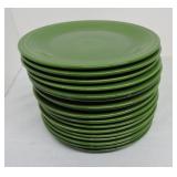 Vintage Fiesta 9" plate group, 17 dark green,