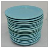 Vintage Fiesta 9" plate group, 20 turquoise,