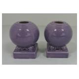 Fiesta Post 86 pair of round candle sticks,