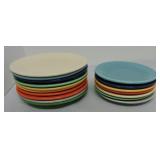 Vintage Fiesta plate group, 7 - 6", 10 - 7"