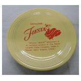 Fiesta Post 86 12" dancing lady tray, yellow