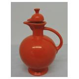 Vintage Fiesta carafe, red, kiln burr