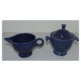 Kitchen Kraft cream & sugar, cobalt