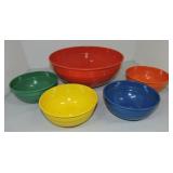 Vintage Fiesta metal go along 5 pc popcorn set