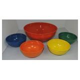 Vintage Fiesta metal go along 5 pc popcorn set