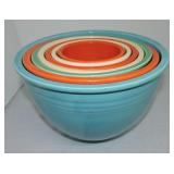 Vintage Fiesta 7 pc mixing bowl set, various