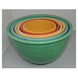 Vintage Fiesta 6 pc mixing bowl set, #2 to #7,