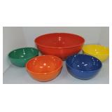 Vintage Fiesta metal go along 5 pc popcorn set