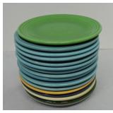 Vintage Fiesta 6" plate group, 17 mixed