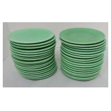 Vintage Fiesta 6" plate group, 36 green