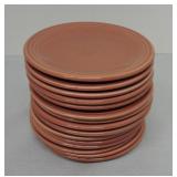 Vintage Fiesta 6" plate group, 15 rose