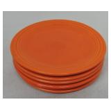 Vintage Fiesta 6" plate group, 6 red