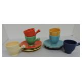Vintage Fiesta demitass cup & saucer group,
