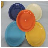 Vintage Fiesta oval platter group, 5 mixed
