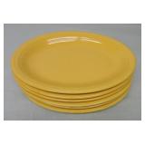 Vintage Fiesta oval platter group, 6 yellow