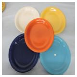 Vintage Fiesta oval platter group, 5 mixed