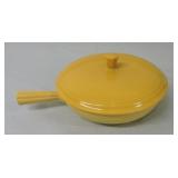 Vintage Fiesta French casserole, yellow, repair