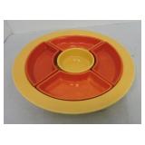 Vintage Fiesta relish tray, complete