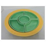 Vintage Fiesta relish tray, complete