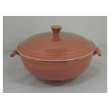 Vintage Fiesta casserole, rose, minor nick to