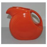 Vintage Fiesta disc water pitcher, red