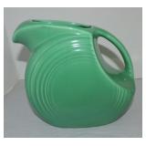 Vintage Fiesta disc water pitcher, green