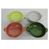 Vintage Fiesta cream soup group,