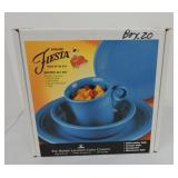 Fiesta Post 86 4 pc place setting, peacock