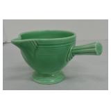 Vintage Fiesta stick handled creamer, green