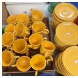 Vintage Fiesta cup & saucer group,