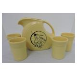 Fiesta Post 86 5 pc beverage set, yellow with