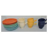 Vintage Fiesta demitasse cup & saucer group,