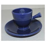 Vintage Fiesta demitasse cup & saucer, cobalt,