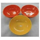 Vintage Fiesta individual salad bowl group,